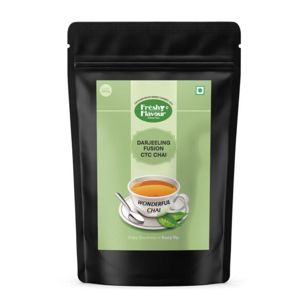 Fresh n Flavour Darjeeling Fusion CTC Chai 250g pouch front