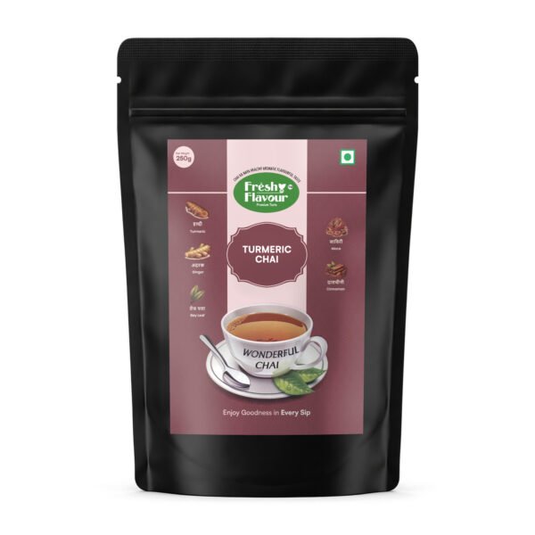 Fresh n Flavour Turmeric CTC Chai 250g pouch front