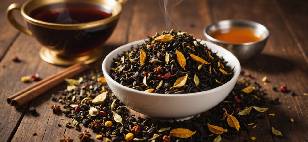 Comparison of CTC tea leaves showing different grades and processing styles for kadak and light chai