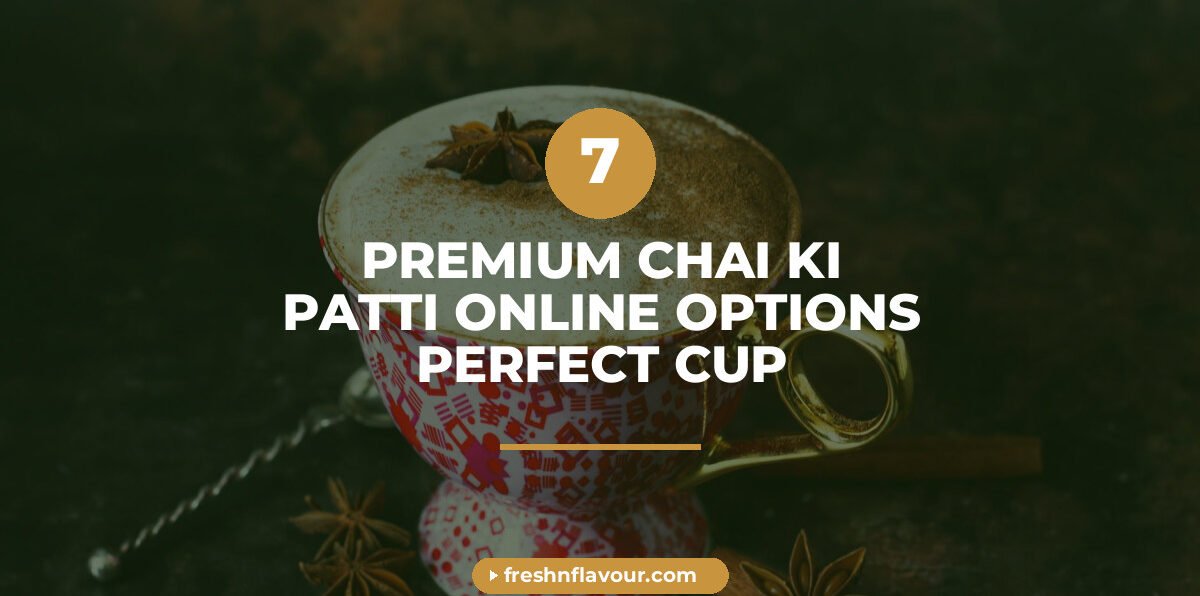 Premium hand-blended chai ki patti with whole spices including cardamom, ginger, and lemongrass in a