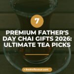 Premium father's day chai gift of Strong & Tasteful Chai in a glass cup with cardamom, ginger and sp