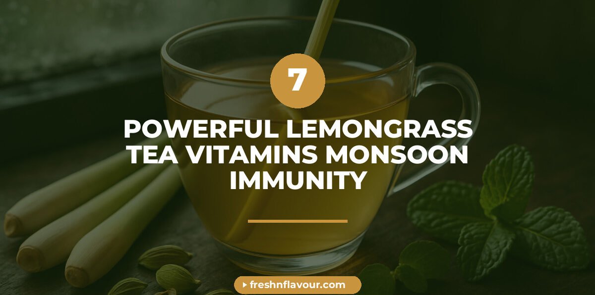 Cup of lemongrass chai showing natural lemongrass tea vitamins and ingredients