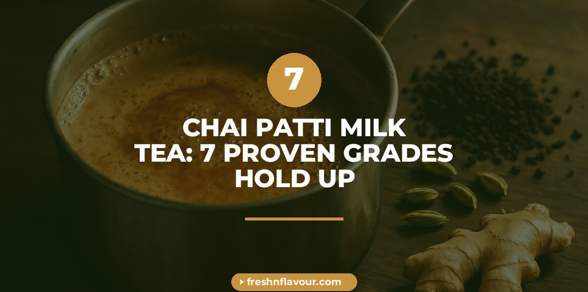 Chai patti for milk tea boiling in a pot with CTC tea leaves and spices