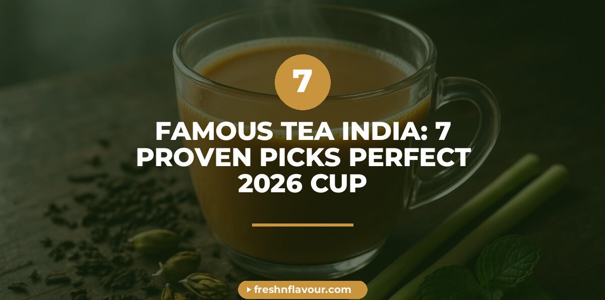 Steaming cup representing famous tea in India with Assam leaves and spices