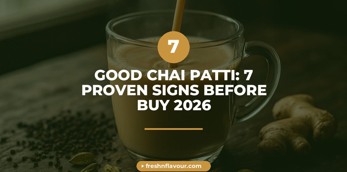 Cup of hot masala chai showing what makes good chai patti with loose tea leaves and spices