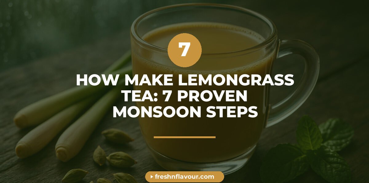 Cup of lemongrass chai showing how to make lemongrass tea at home