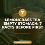 Cup of lemongrass tea empty stomach morning drink with lemongrass stalks and cardamom