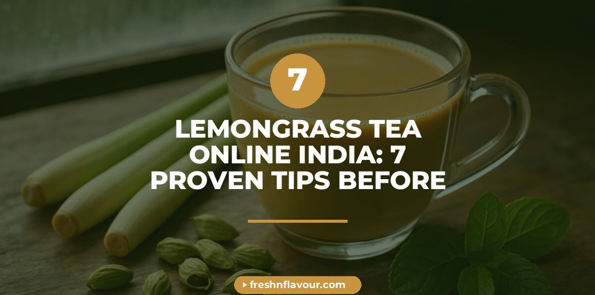 Cup of lemongrass tea online india style chai with fresh lemongrass and cardamom