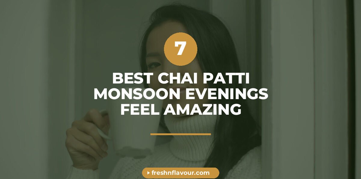 Steaming cup of chai patti for monsoon evenings with ginger and cardamom on a rustic table