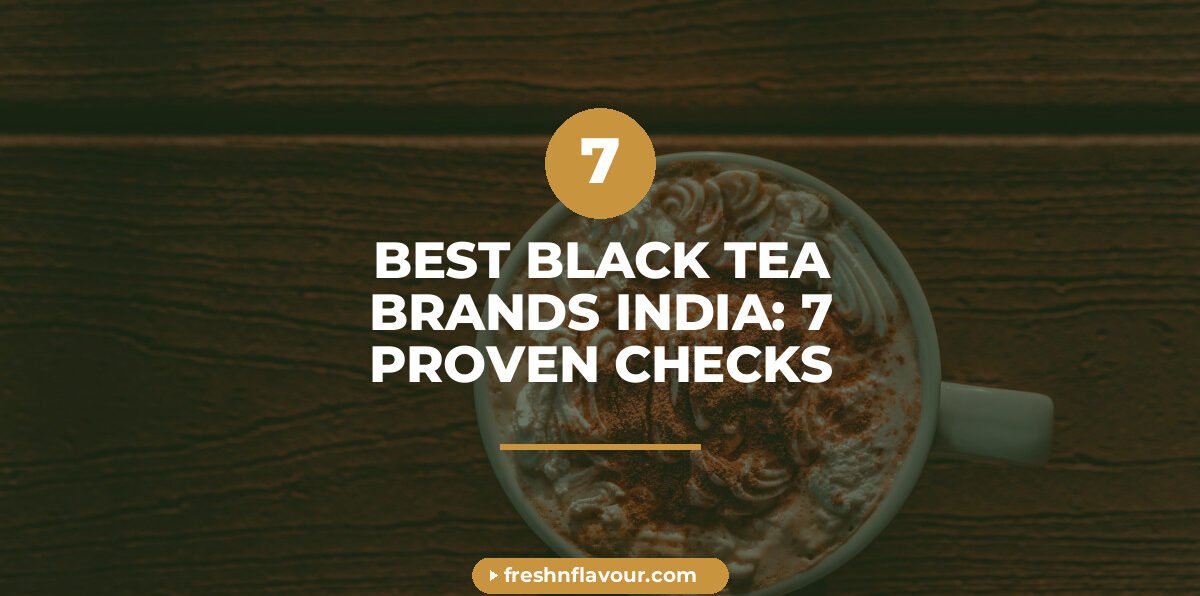 Cup of chai representing the best black tea brands in India with loose tea leaves and spices