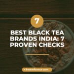 Cup of chai representing the best black tea brands in India with loose tea leaves and spices
