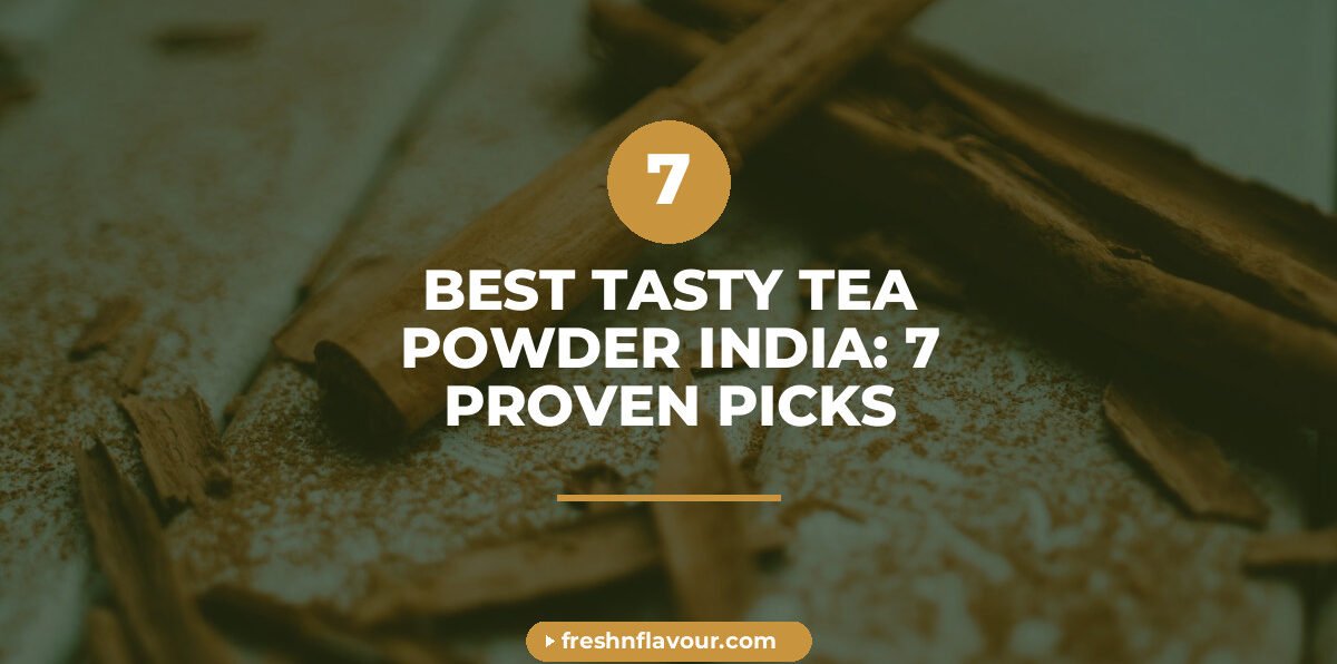 Cup of chai made with the best tasty tea powder in India surrounded by whole spices
