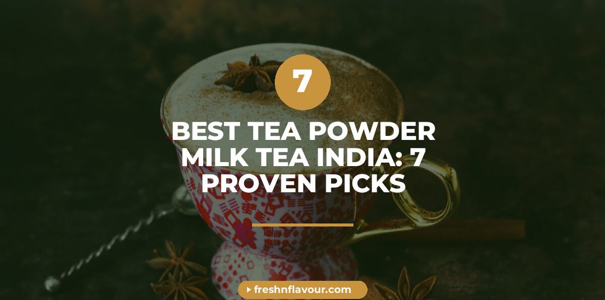 Best tea powder for milk tea in India poured into a glass cup with cardamom and cinnamon
