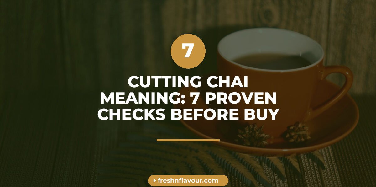 Small glass of strong cutting chai illustrating cutting chai meaning with ginger and cardamom