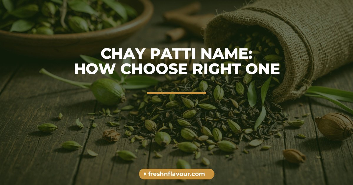 Loose chay patti name tea leaves with cardamom and ginger for choosing the right chai blend