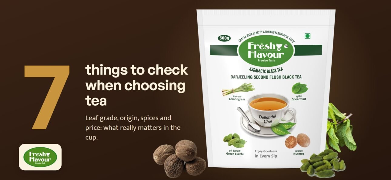 Delightful Chai 500 g pouch with nutmeg, mint and cardamom, headline: 7 things to check when choosing tea