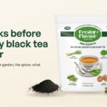 Delightful Chai 500 g pouch with CTC tea granules, green cardamom and mint, with the headline 7 checks before you buy black tea powder
